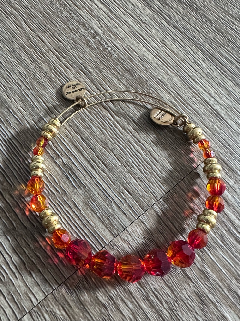 Alex and Ani Coral Swarovski bangle